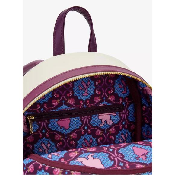Loungefly Disney Beauty and the Beast Belle Stained Glass Portrait Backpack NWT - Picture 4 of 6